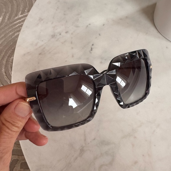 Dolce & Gabbana Black Geometric Sunglasses